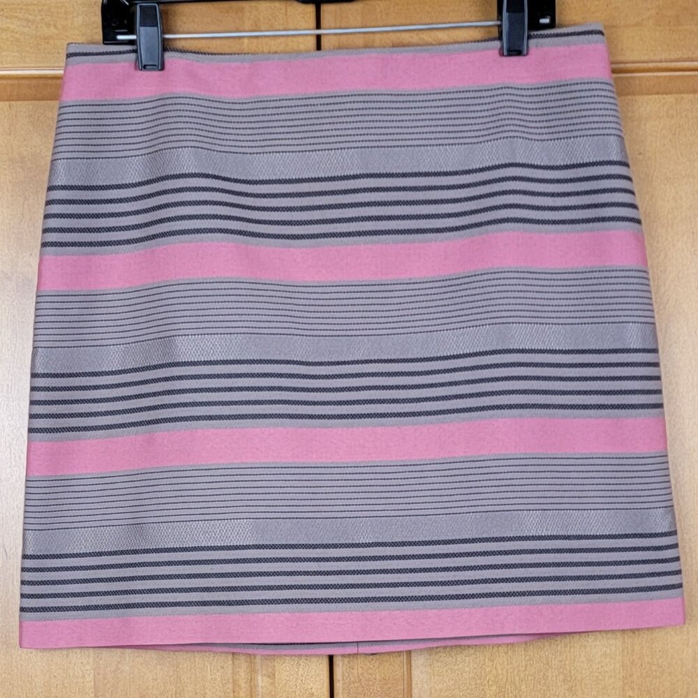 LOFT Multicolor Jacquard Striped A-Line Mini Skirt - 12P
